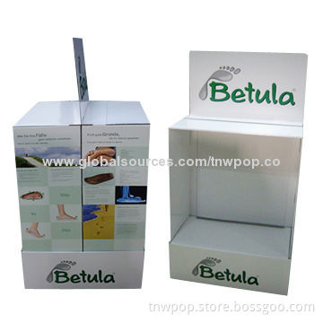 Cardboard pallet display with two-sided, to show products all around, customized size and design